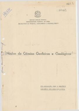 Livreto sobre o histórico do Núcleo de Ciências Geofísicas e Geológicas