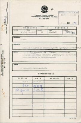 Relatório de Cursos Mestrado no ano de 1977